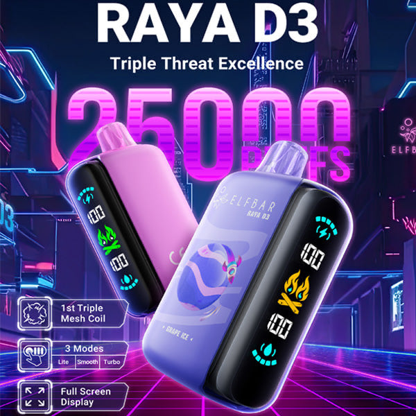 Elfbar RAYA D3 25000 Puffs Disposable Vape India | Buy vapes online in india | INDIA VAPES STORE