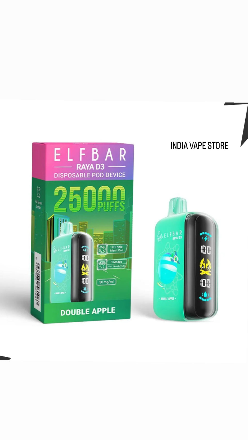 Elfbar RAYA D3 25000 Puffs Disposable Vape India | Buy vapes online in india | INDIA VAPES STORE