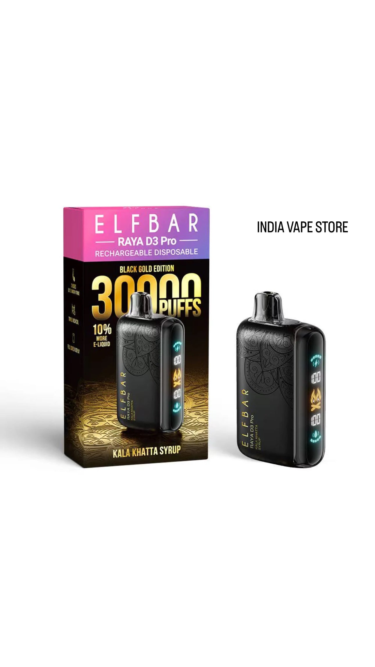 Elfbar RAYA D3 Pro 30000 Puffs Disposable Vape India | Buy vapes online in india | INDIA VAPES STORE